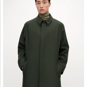 cos green wool coat